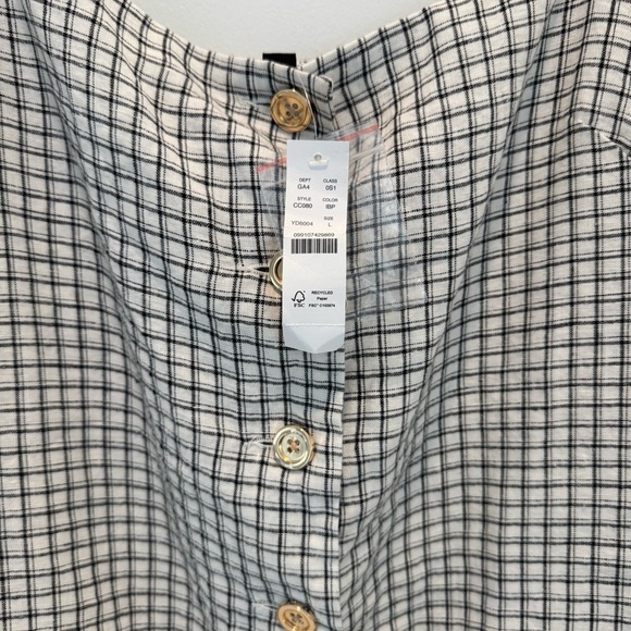 J Crew Claudia dress in plaid linen size L - Picture 4 of 10